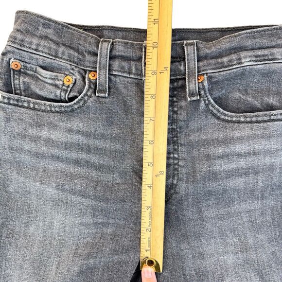 Levi’s Wedgie Jeans Women's 27 x 26 Faded Black Button Fly Raw Fray Hem Stretch - Picture 9 of 14